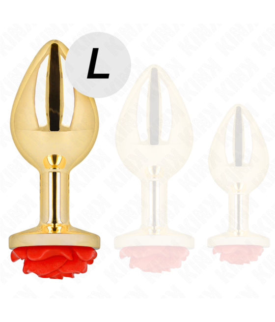 KINK - PLUG ANALE ORO ROSA ROSSO TAGLIA L