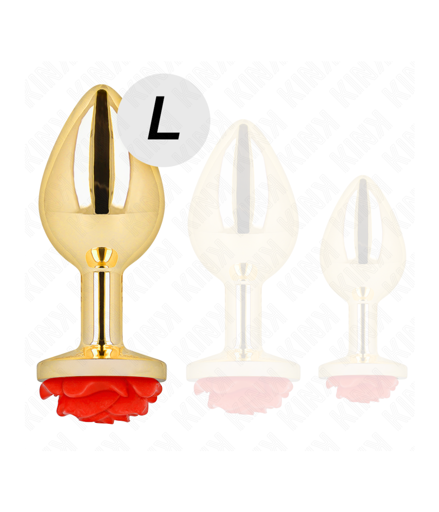 KINK - PLUG ANALE ORO ROSA ROSSO TAGLIA L