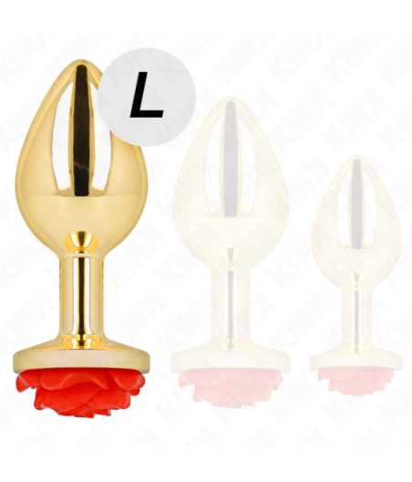 KINK - PLUG ANALE ORO ROSA ROSSO TAGLIA L
