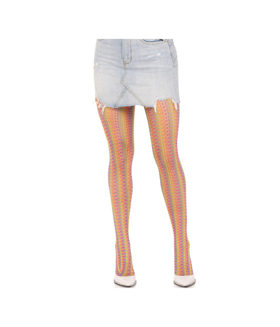 LEG AVENUE - CALZE ALL'UNCINETTO MULTICOLORE