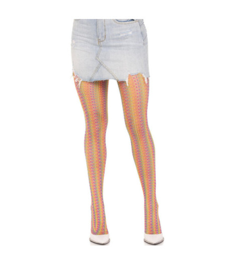 LEG AVENUE - CALZE ALL'UNCINETTO MULTICOLORE