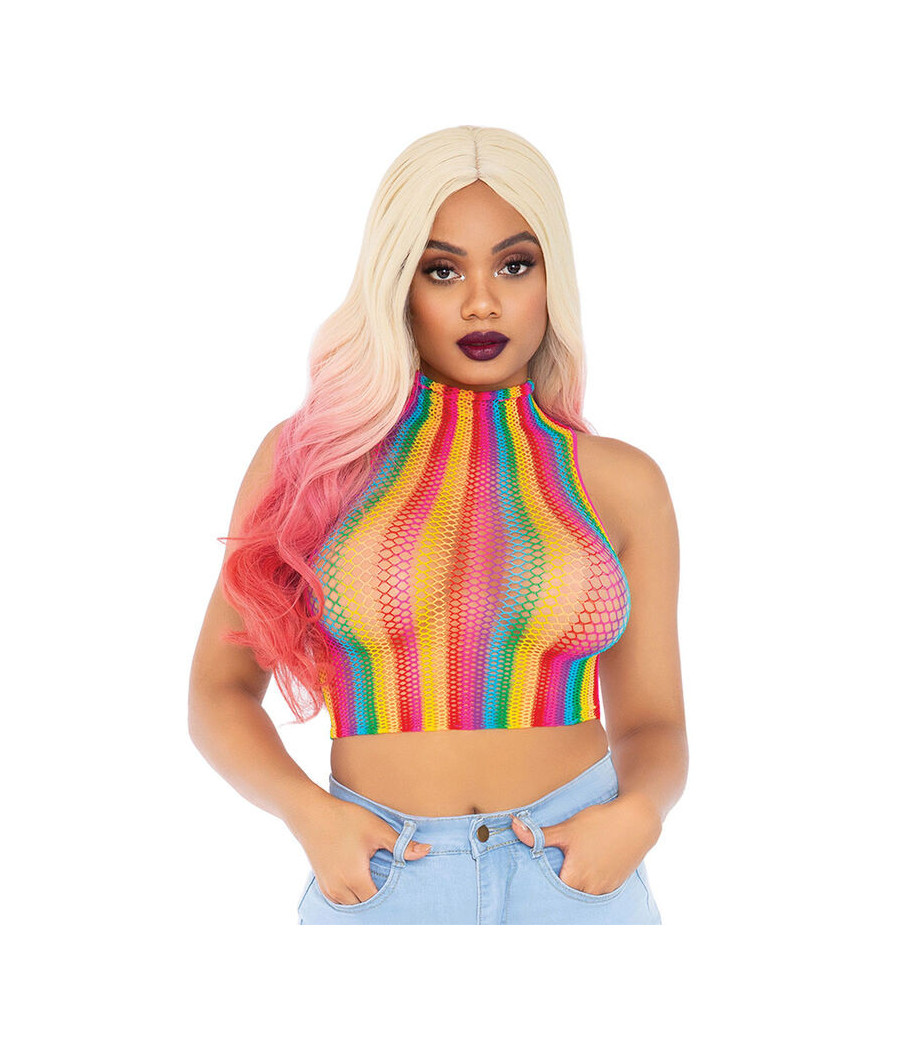 LEG AVENUE - TOP RETE MULTICOLORE