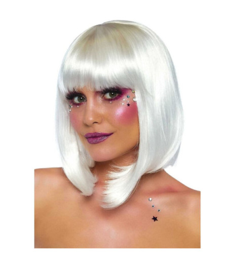 LEG AVENUE - PARRUCCA BIANCA TAGLIO BOB FOSFORESCENTE