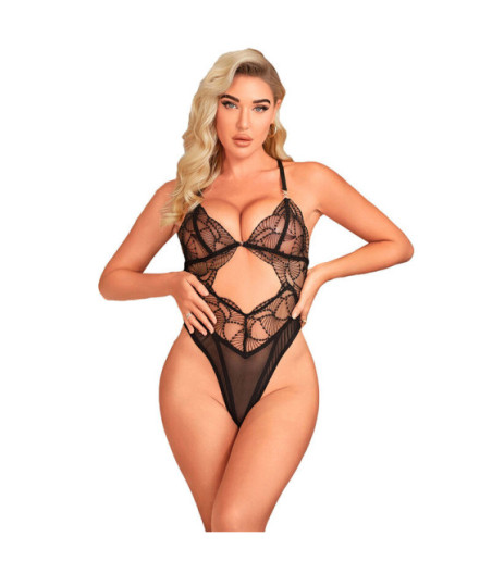 SUBBLIME - 955212 BODY TRASPARENTE CON PIZZO NERO CAVATO S/M