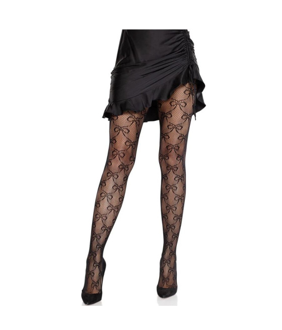 LEG AVENUE - COLLANT A RETE CON FIOCCO NERO