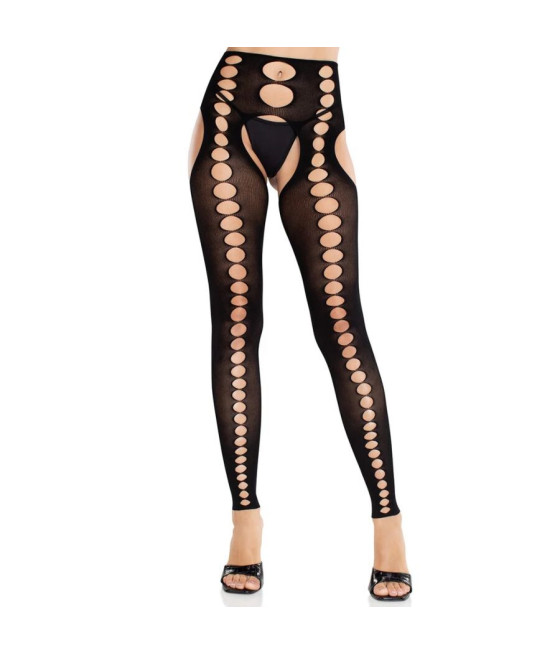LEG AVENUE - CALZE COPRENTI SENZA CUCITURE SENZA SPALLINE NERE