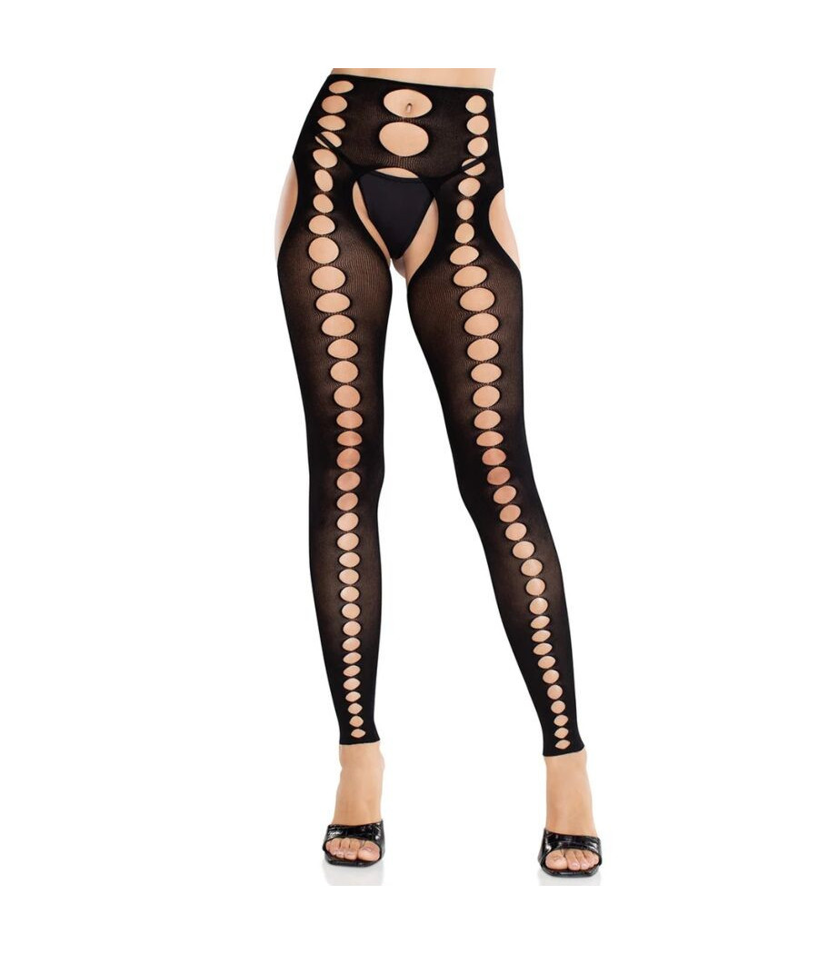 LEG AVENUE - CALZE COPRENTI SENZA CUCITURE SENZA SPALLINE NERE