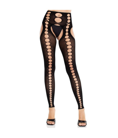 LEG AVENUE - CALZE COPRENTI SENZA CUCITURE SENZA SPALLINE NERE