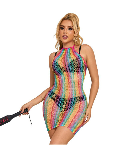 SUBBLIME - 952341 VESTITO A RETE ARCOBALENO TAGLIA UNICA