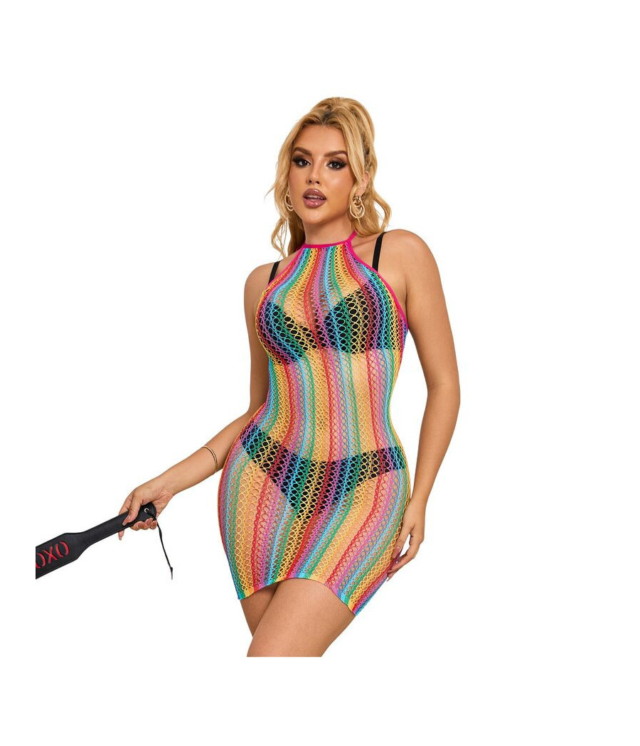SUBBLIME - 952341 VESTITO A RETE ARCOBALENO TAGLIA UNICA