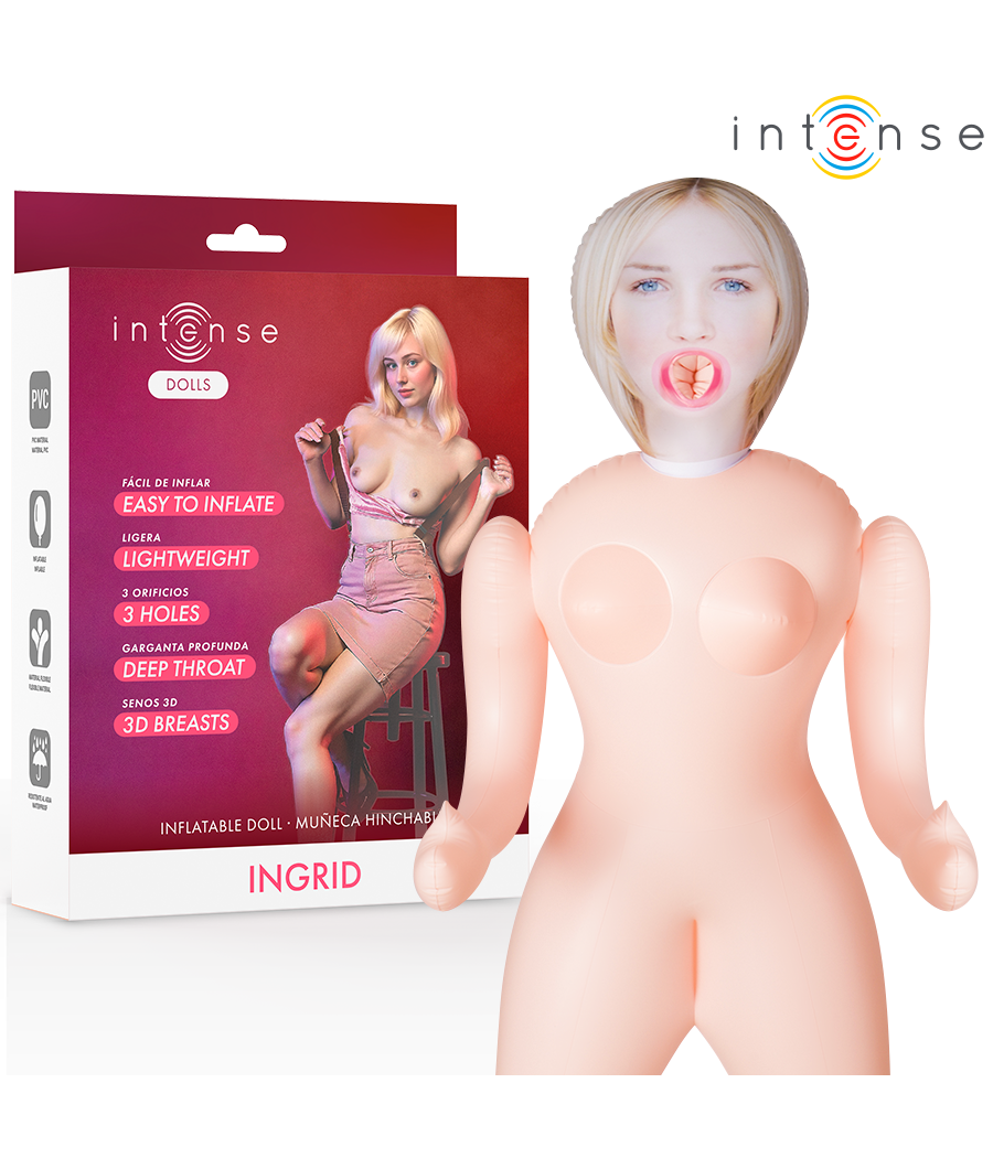 INTENSE DOLLS - BAMBOLA GONFIABILE INGRID CON TRE ORIFIZI