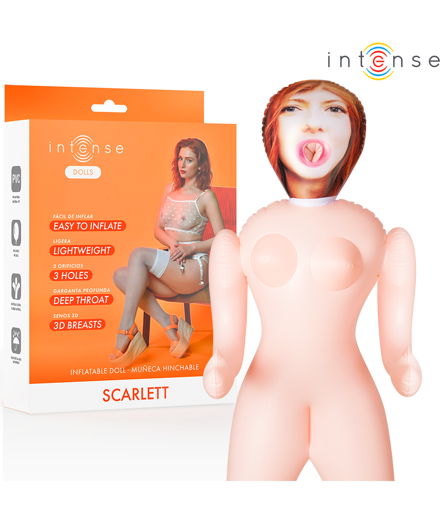 INTENSE DOLLS - SCARLETT BAMBOLA GONFIABILE CON TRE ORIFIZI
