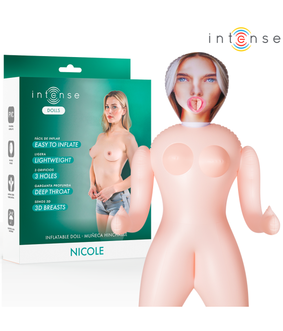 INTENSE DOLLS - NICOLE BAMBOLA GONFIABILE CON TRE ORIFIZI