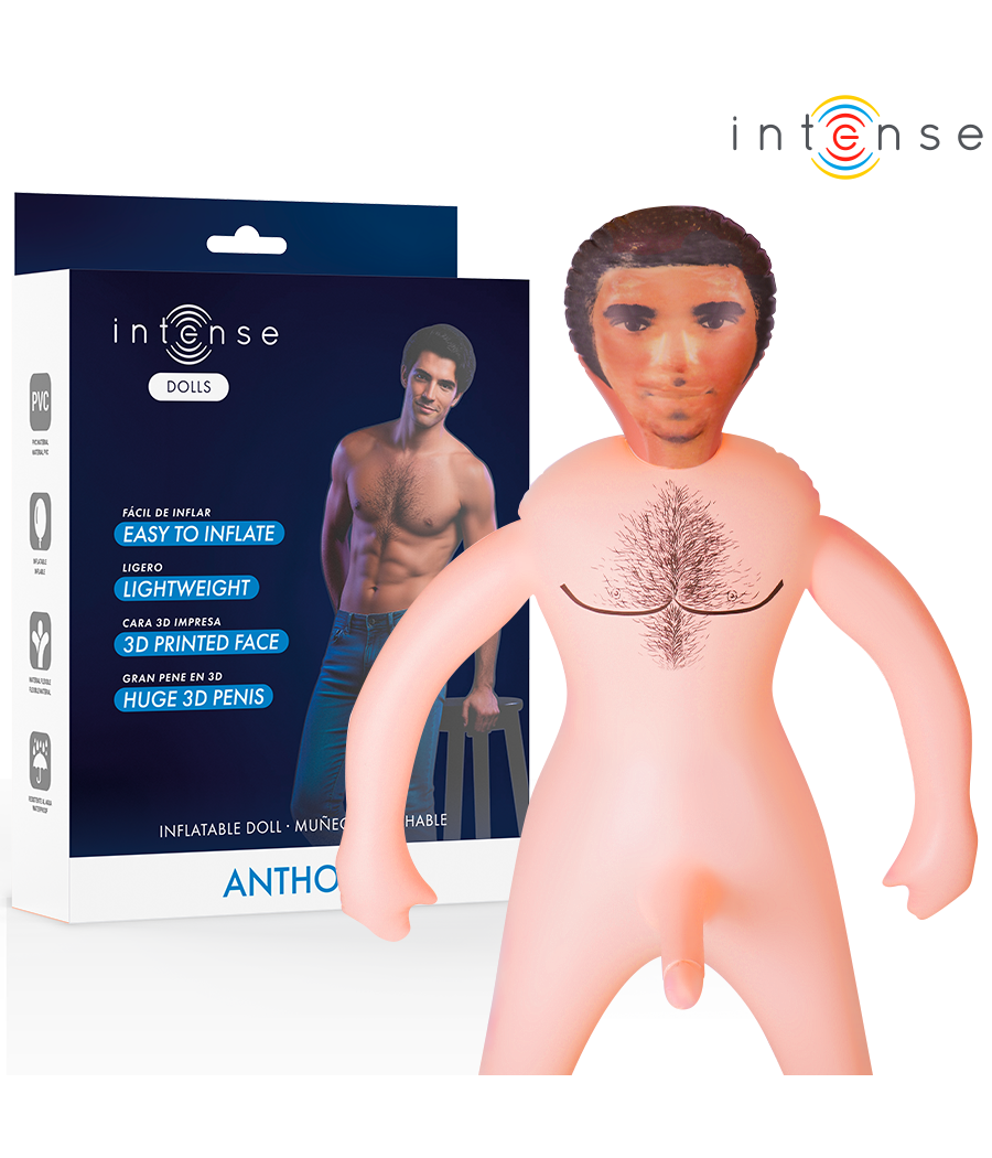 INTENSE DOLLS - BAMBOLA GONFIABILE ANTHONY CON PENE 3D