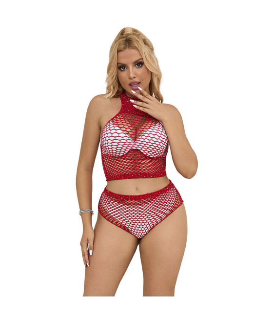 SUBBLIME - 952402 SET RETE CON DIAMANTI ROSA TAGLIA UNICA