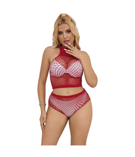 SUBBLIME - 952402 SET RETE CON DIAMANTI ROSA TAGLIA UNICA