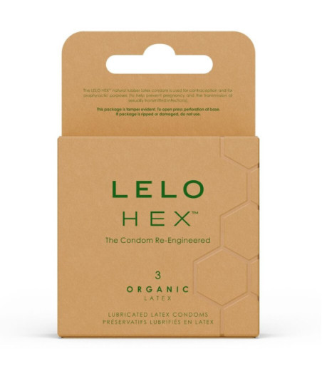 LELO - PRESERVATIVI ORGANICI HEX CONFEZIONE DA 3 UNIT?