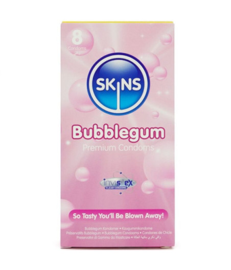 SKINS - BUBBLEGUM PREMIUM CONDOM CONFEZIONE DA 8