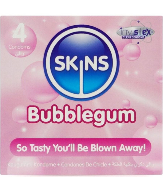 SKINS - BUBBLEGUM PREMIUM CONDOM CONFEZIONE DA 4