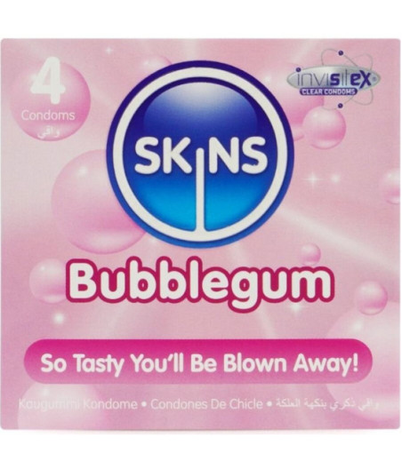 SKINS - BUBBLEGUM PREMIUM CONDOM CONFEZIONE DA 4