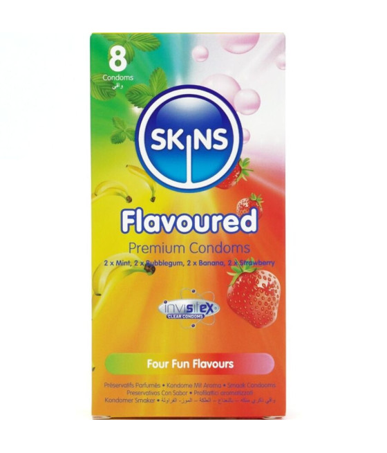SKINS - PRESERVATIVI MULTIGUSTO PREMIUM CONFEZIONE DA 8