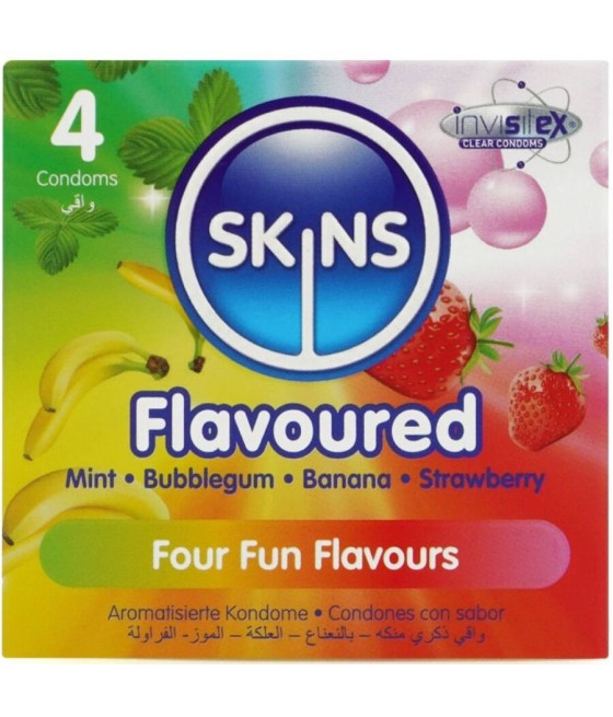 SKINS - PRESERVATIVI MULTIGUSTO PREMIUM CONFEZIONE DA 4