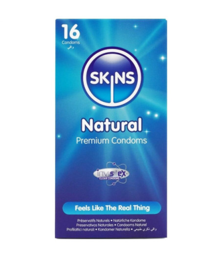 SKINS - PRESERVATIVI NATURALI PREMIUM CONFEZIONE DA 16