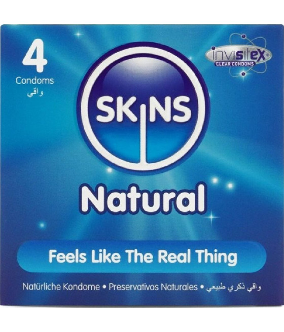 SKINS - PRESERVATIVI NATURALI PREMIUM CONFEZIONE DA 4