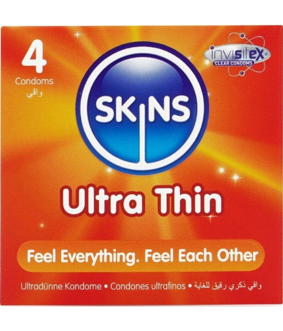 SKINS - PRESERVATIVI ULTRA SOTTILI PREMIUM CONFEZIONE DA 4