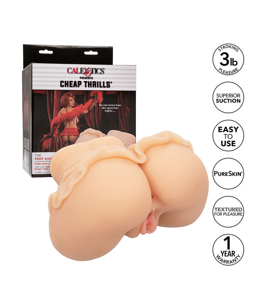 CALEXOTICS - THE PEEP SHOW GIRL DOPPIO MASTURBATORE REALISTICO FLESH