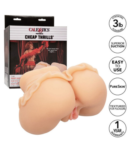 CALEXOTICS - THE PEEP SHOW GIRL DOPPIO MASTURBATORE REALISTICO FLESH