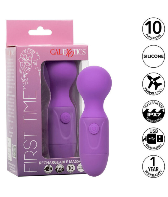 CALEXOTICS - FIRST TIME MASSAGGIATORE RICARICABILE 10 VIBRAZIONI VIOLA