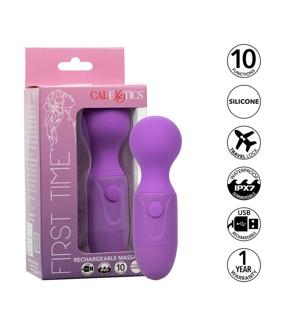 CALEXOTICS - FIRST TIME MASSAGGIATORE RICARICABILE 10 VIBRAZIONI VIOLA