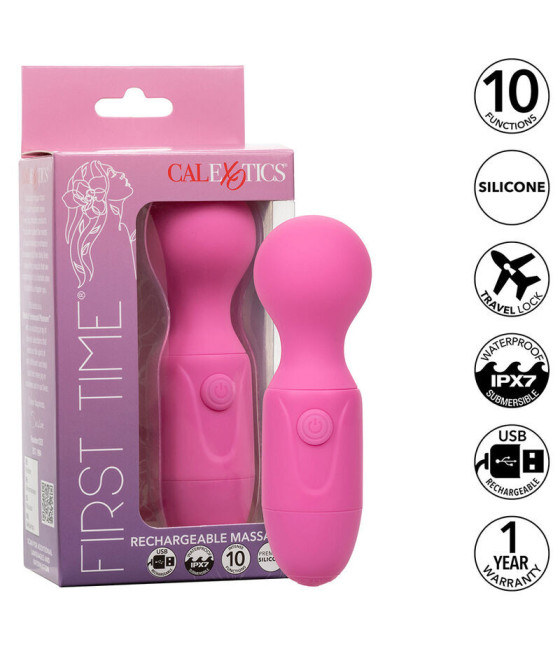CALEXOTICS - FIRST TIME MASSAGGIATORE RICARICABILE 10 VIBRAZIONI ROSA