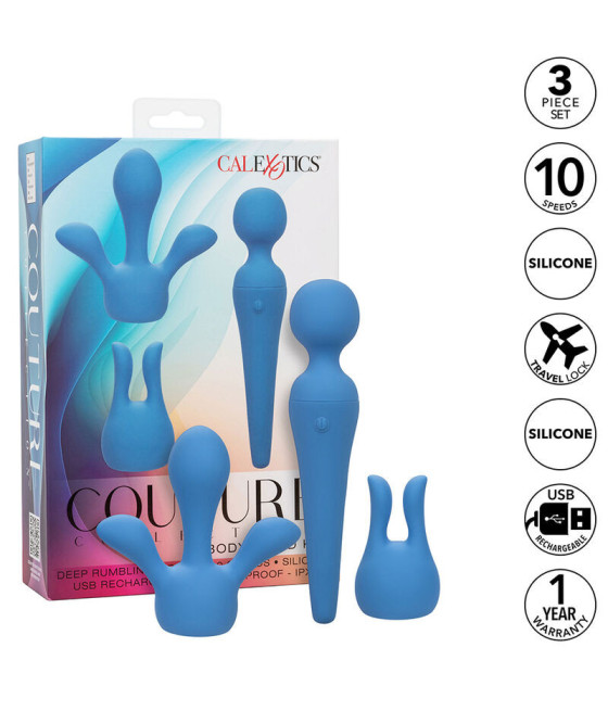 CALEXOTICS - COUTURE KIT VIBRATORE WAND 10 VIBRAZIONI BLU
