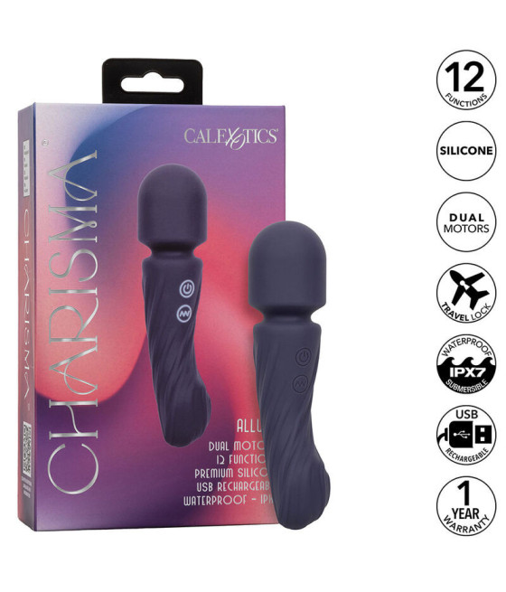 CALEXOTICS - CHARISMA ALLURE MASSAGGIATORE DOPPIO MOTORE 12 FUNZIONI 17,25 CM X 4,5 CM VIOLA