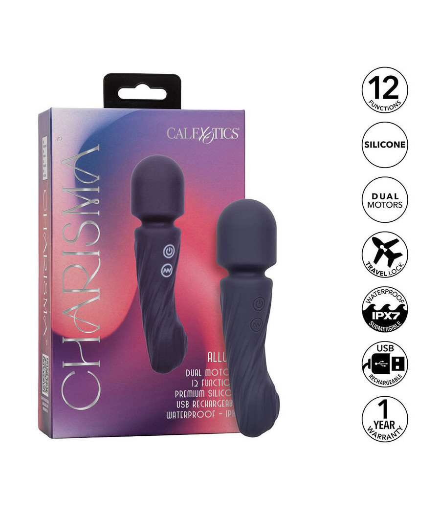 CALEXOTICS - CHARISMA ALLURE MASSAGGIATORE DOPPIO MOTORE 12 FUNZIONI 17,25 CM X 4,5 CM VIOLA