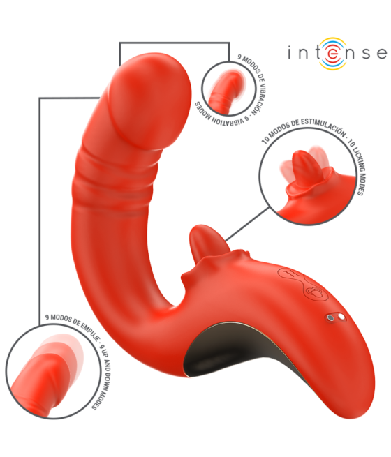 INTENSE - PAULINA VIBRATORE E STIMOLATORE A FORMA DI U ROSSO