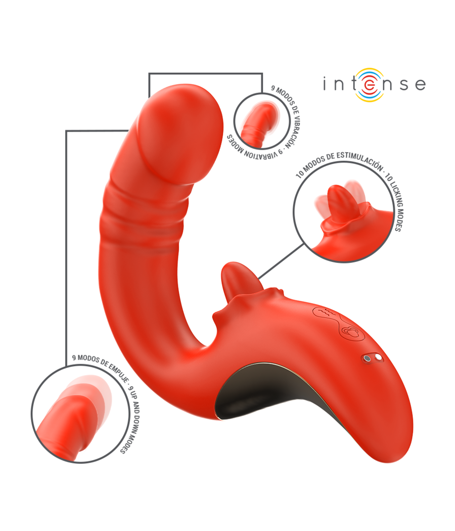 INTENSE - PAULINA VIBRATORE E STIMOLATORE A FORMA DI U ROSSO