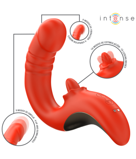 INTENSE - PAULINA VIBRATORE E STIMOLATORE A FORMA DI U ROSSO