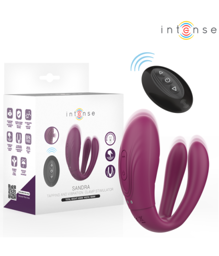 INTENSE - STIMOLATORE A MORSETTO CON VIBRAZIONE E TAPPING SANDRA CON TELECOMANDO