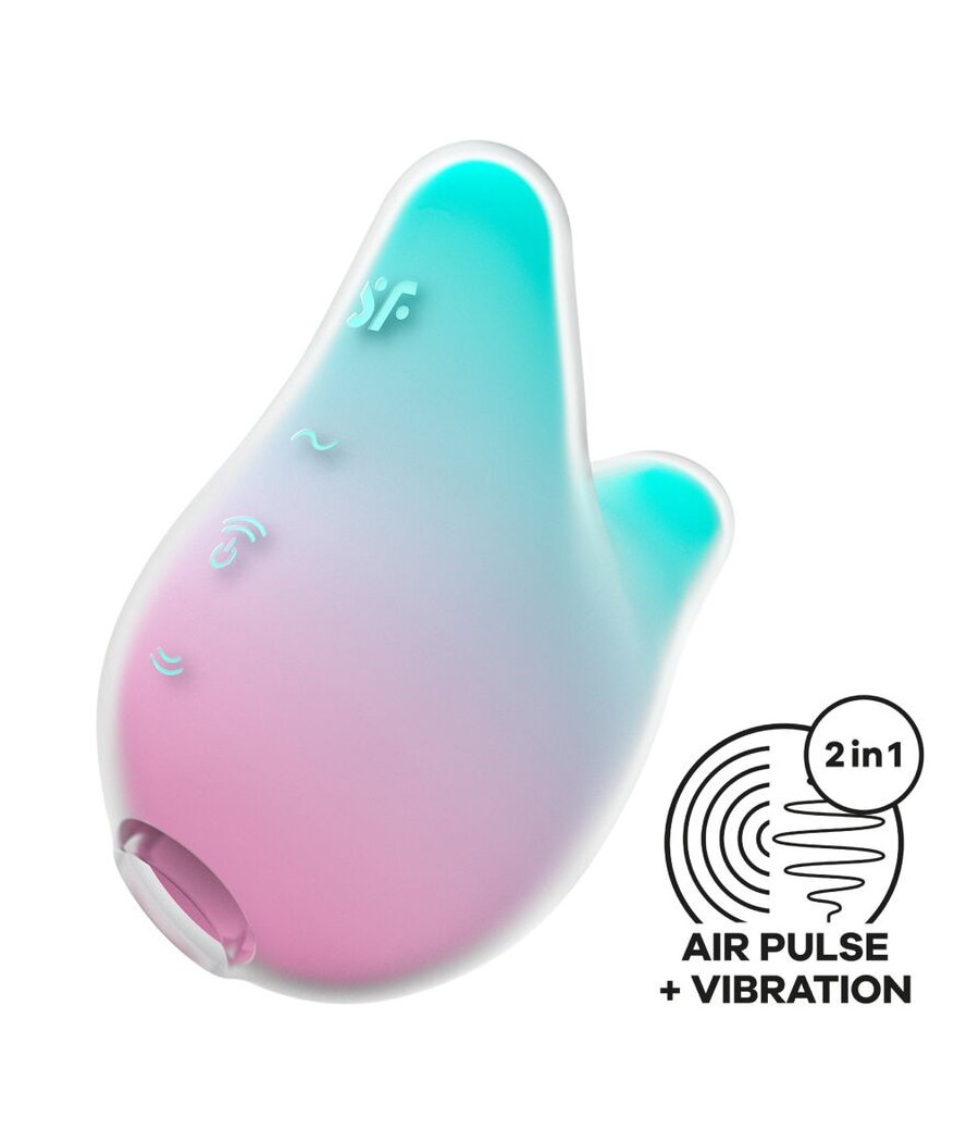 SATISFYER - MERMAID VIBES STIMOLATORE E VIBRATORE MENTA E ROSA