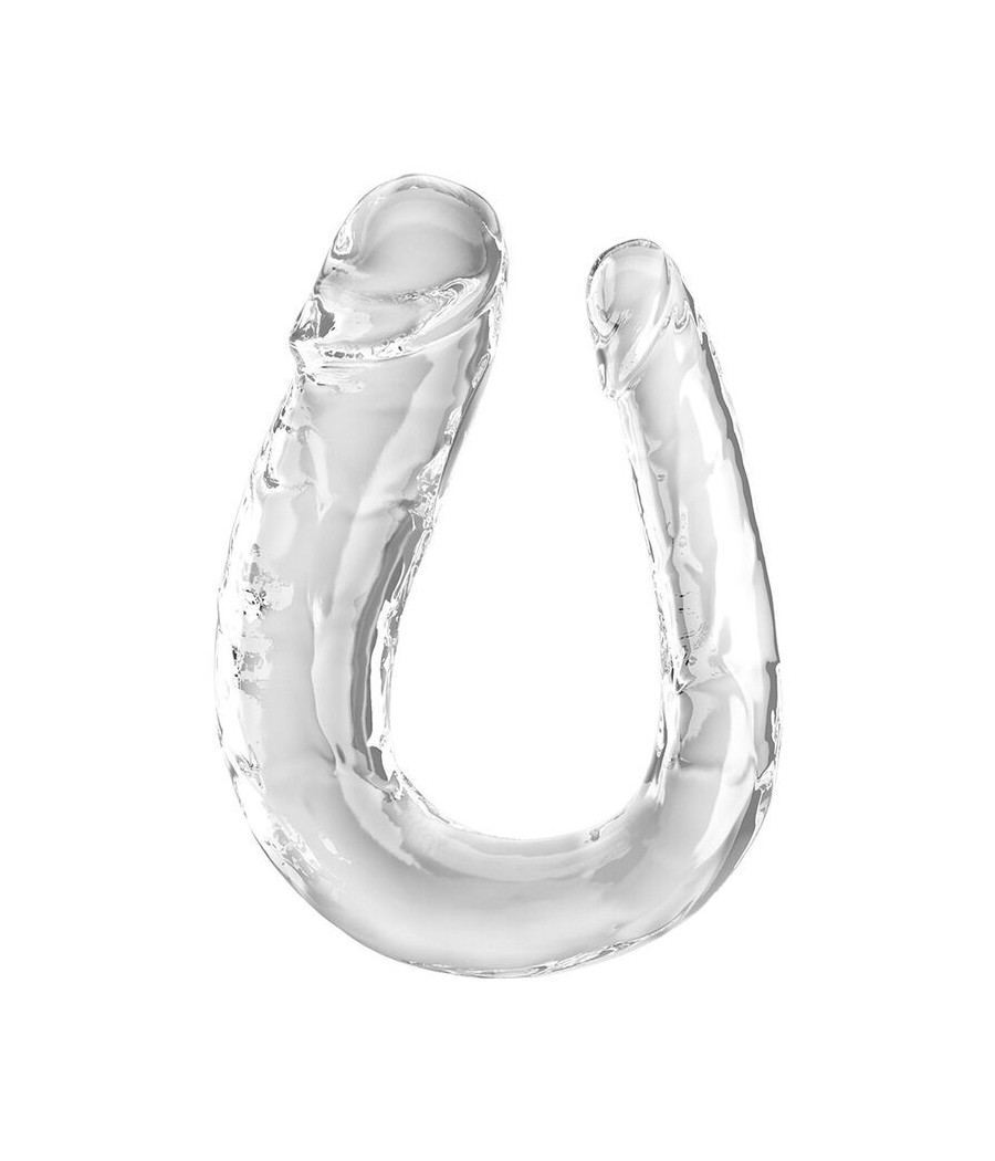 KING COCK - DOUBLE TROUBLE DOPPIO TROUBLE 44 CM TRASPARENTE