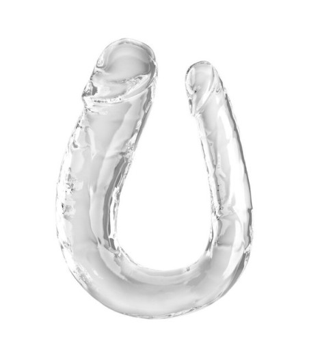 KING COCK - DOUBLE TROUBLE DOPPIO TROUBLE 44 CM TRASPARENTE