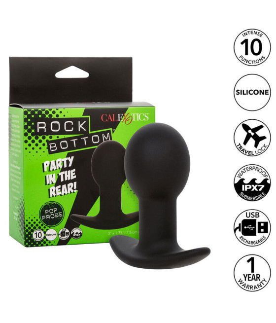 CALEXOTICS - ROCK BOTTOM ANAL PLUG 10 VIBRAZIONI SILICONE NERO