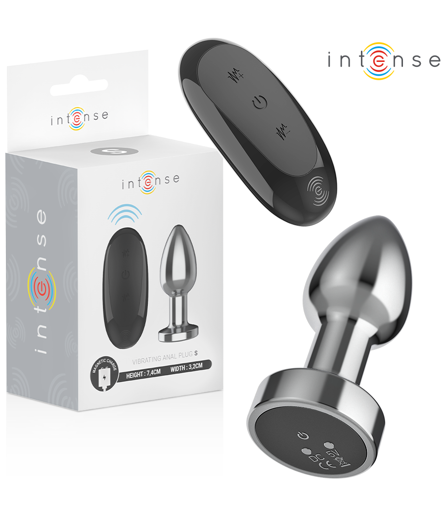 INTENSE - PLUG ANALE 10 VIBRAZIONI METALLO CON TELECOMANDO S