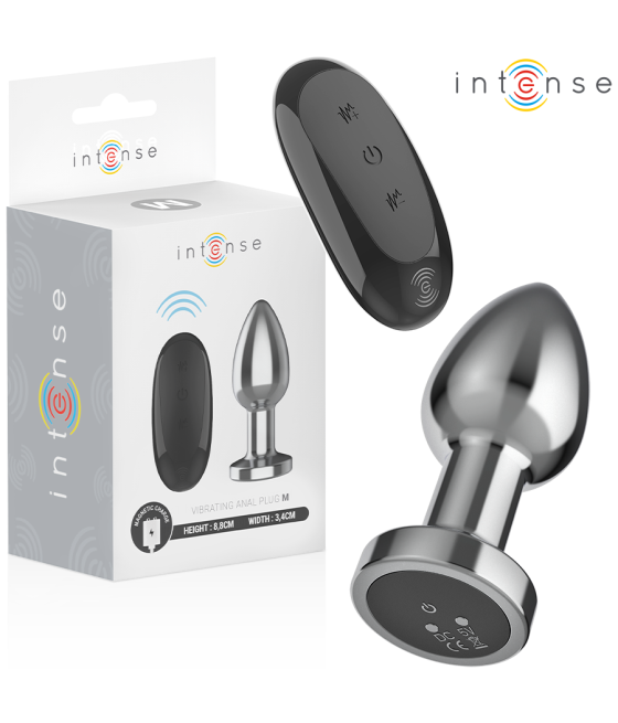 INTENSE - PLUG ANALE 10 VIBRAZIONI METALLO CON TELECOMANDO M