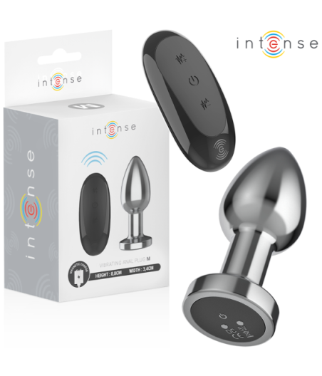 INTENSE - PLUG ANALE 10 VIBRAZIONI METALLO CON TELECOMANDO M
