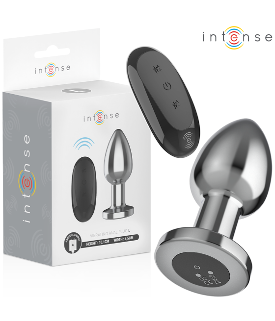 INTENSE - PLUG ANALE 10 VIBRAZIONI METALLO CON TELECOMANDO L