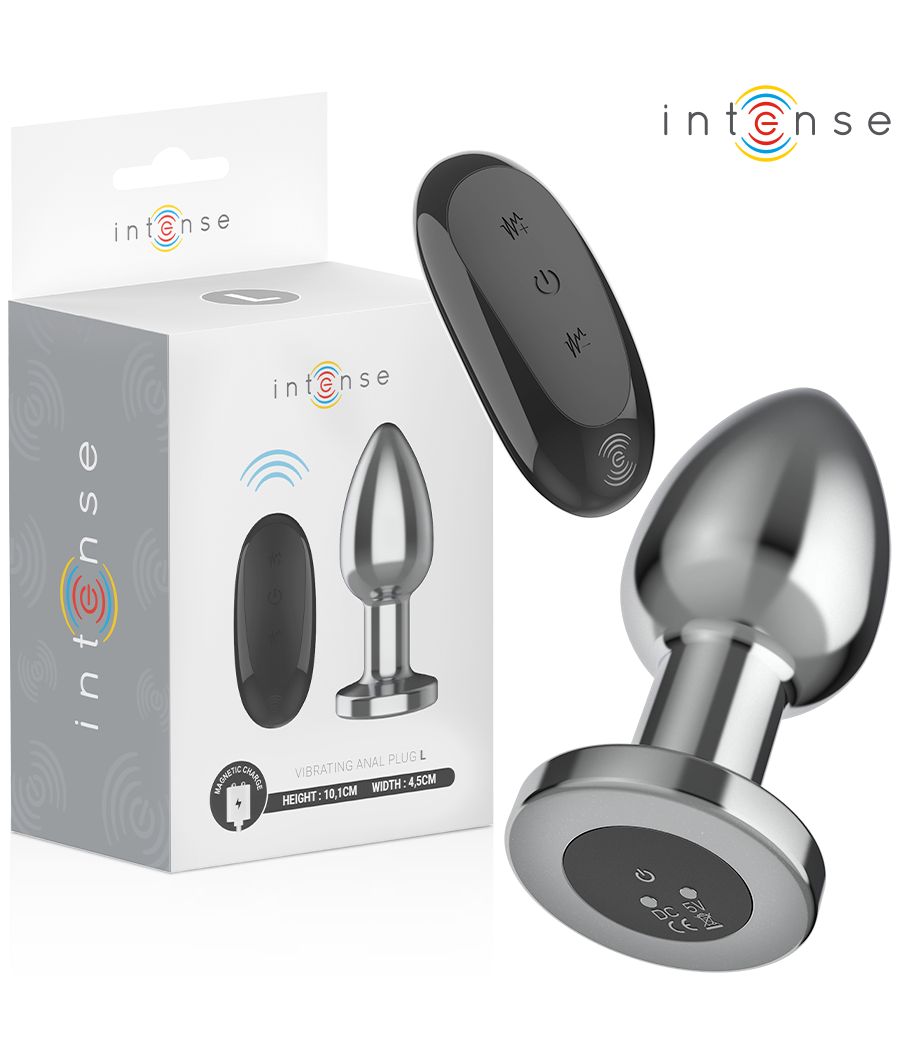 INTENSE - PLUG ANALE 10 VIBRAZIONI METALLO CON TELECOMANDO L
